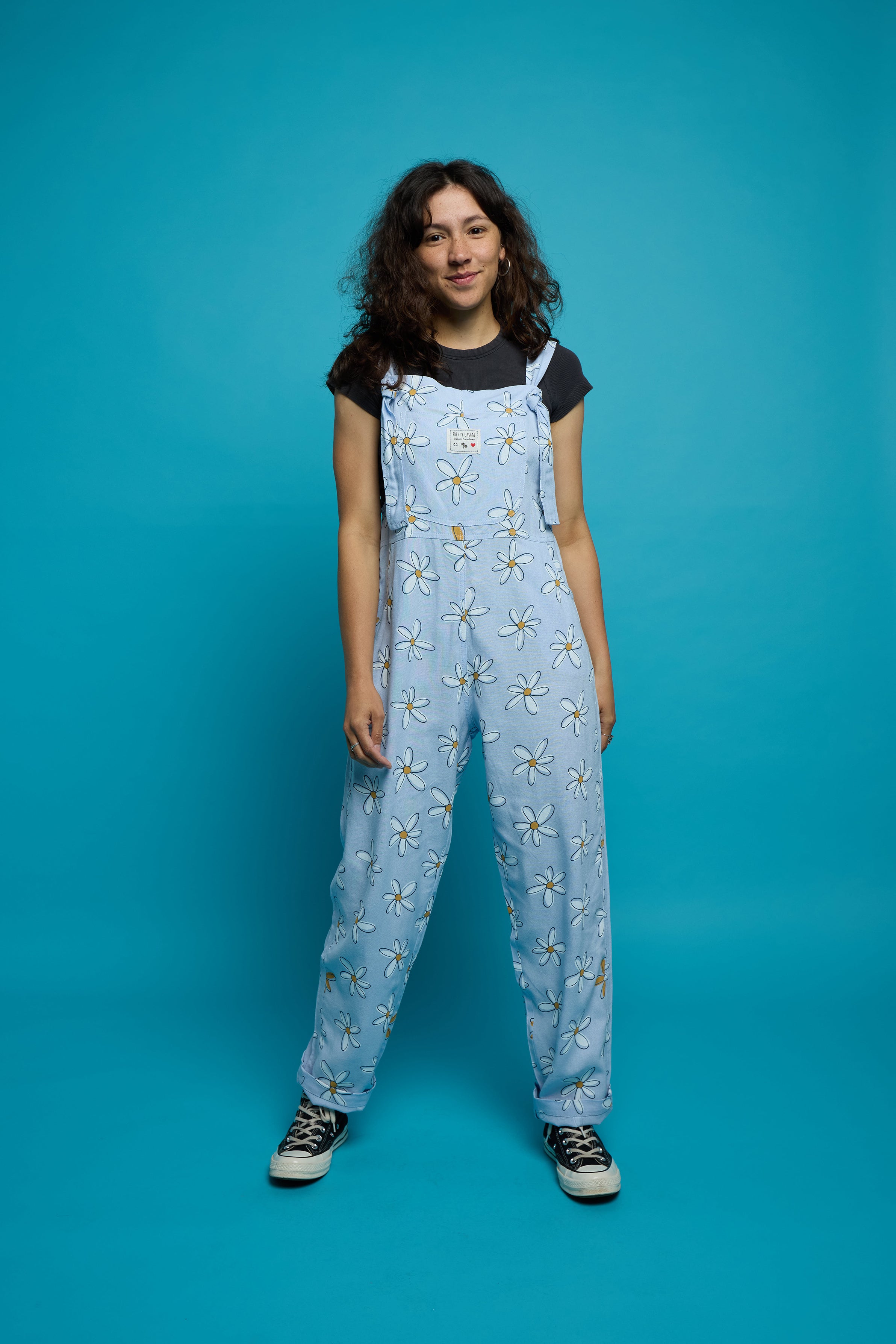 Long linen dungarees